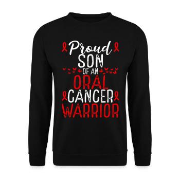 Oral Cancer Awareness Movement for Son Ribbon - Unisex Pullover - Schwarz - Vorne - Alina (178cm) & Michal (187cm)