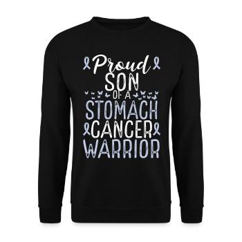 Stomach Cancer Awareness Movement for Son Ribbon - Unisex Pullover - Schwarz - Vorne - Alina (178cm) & Michal (187cm)