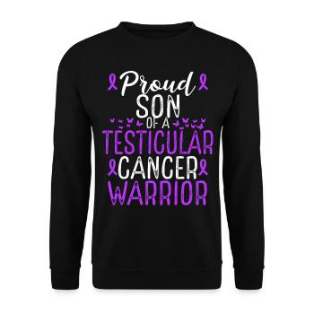 Mouvement de sensibilisation au cancer du testicule Ruban Son - Sweat-shirt Unisexe - noir - Devant - Alina (178cm) & Michal (187cm)