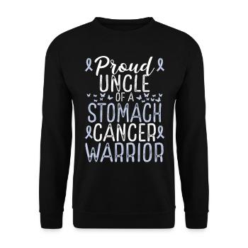Stomach Cancer Awareness Movement for Uncle Ribbon - Unisex Pullover - Schwarz - Vorne - Alina (178cm) & Michal (187cm)