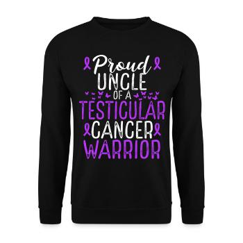 Mouvement de sensibilisation au cancer des testicules Oncle Ruban - Sweat-shirt Unisexe - noir - Devant - Alina (178cm) & Michal (187cm)