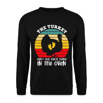 Drôle d’annonce de grossesse Révélation de bébé en famille - Sweat-shirt Unisexe - noir - Devant - Alina (178cm) & Michal (187cm)