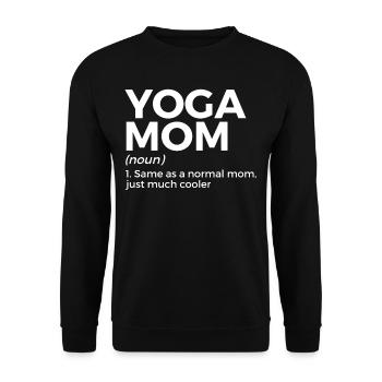 yoga - Unisex Sweatshirt - black - Front - Alina (178cm) & Michal (187cm)