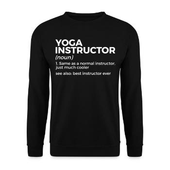 Yoga - Unisex Pullover - Schwarz - Vorne - Alina (178cm) & Michal (187cm)