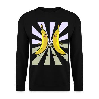 Radiant Organic Banana Banana Vitamins Fruit Fruit - Unisex Sweatshirt - black - Front - Alina (178cm) & Michal (187cm)