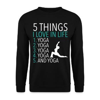 Yoga - Unisex Pullover - Schwarz - Vorne - Alina (178cm) & Michal (187cm)