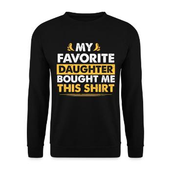 My Favorite Daughter Bought Me This Shirt Dad - Unisex Sweatshirt - black - Front - Alina (178cm) & Michal (187cm)