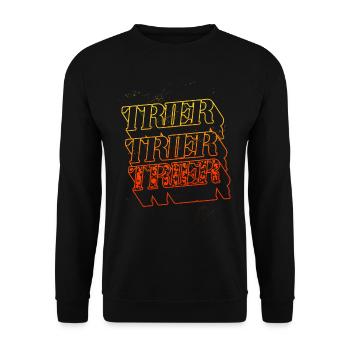 Trier Germany City Skyline Home Font - Unisex Sweatshirt - black - Front - Alina (178cm) & Michal (187cm)