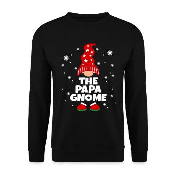 Lustiger Papa Zwerg Familienpyjamas Passende Weihnachten - Unisex Pullover - Schwarz - Vorne - Alina (178cm) & Michal (187cm)