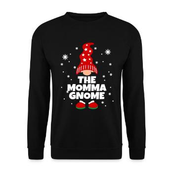 Funny Momma Gnome Family Pajamas Matching - Unisex Sweatshirt - black - Front - Alina (178cm) & Michal (187cm)