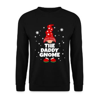 Drôle de drôle de pyjama de famille Gnome - Sweat-shirt Unisexe - noir - Devant - Alina (178cm) & Michal (187cm)