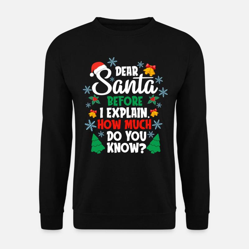 Lustige Weihnachten Santa Kinder & Familie Matching - Unisex Pullover - Schwarz