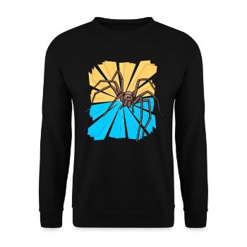 Spider Arachnids Christmas Gift Animal Friend - Unisex Sweatshirt - black - Front - Alina (178cm) & Michal (187cm)