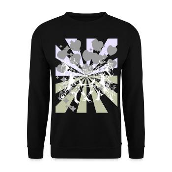 Chevaux sauvages Cheval Poney Chevaux Cheval Poisson Cavalier - Sweat-shirt Unisexe - noir - Devant - Alina (178cm) & Michal (187cm)
