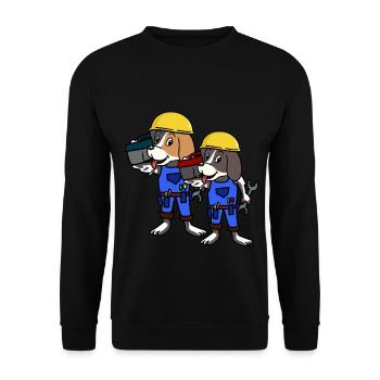 Crafts Craftsmen Construction Site Professions Dogs Job - Unisex Sweatshirt - black - Front - Alina (178cm) & Michal (187cm)