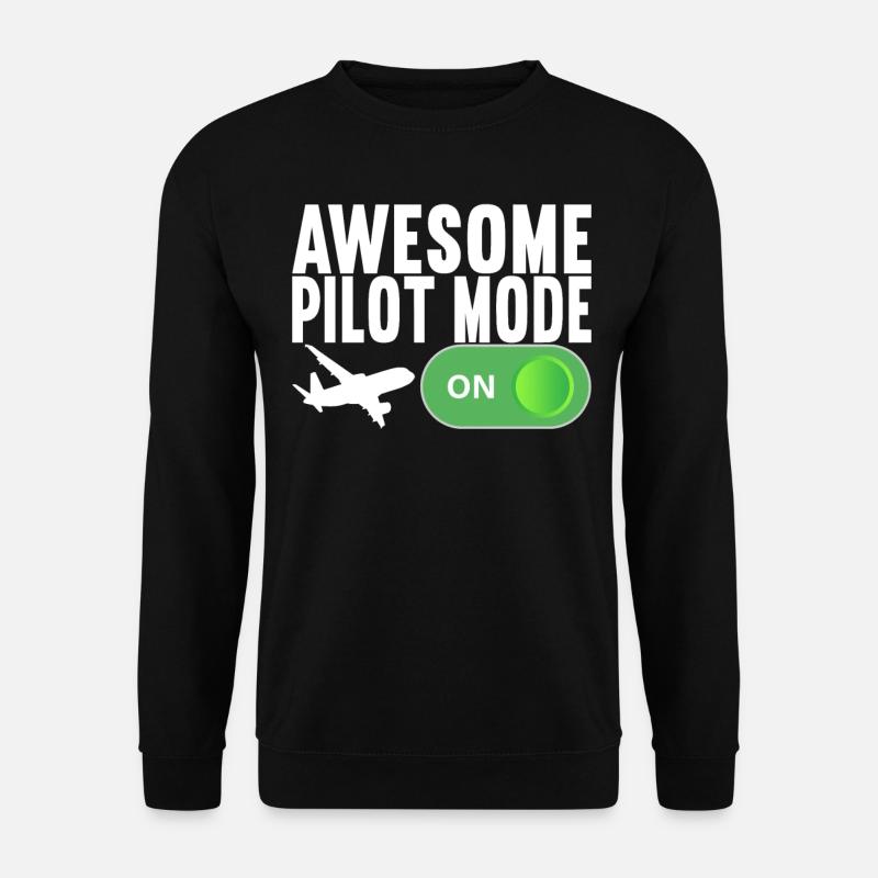 Pilot Flugzeug - Unisex Pullover - Schwarz