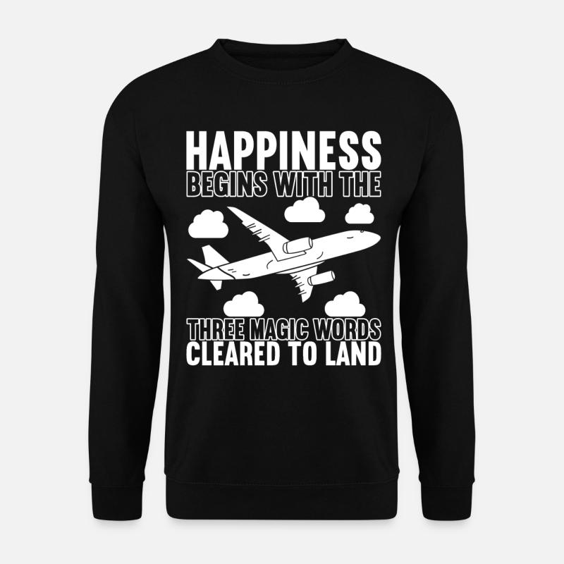 Pilot Airplane - Unisex Sweatshirt - black