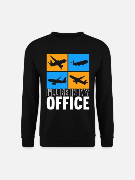 Pilot Flugzeug - Unisex Pullover - Schwarz