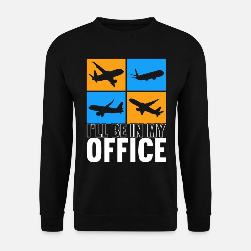Pilot Flugzeug - Unisex Pullover - Schwarz