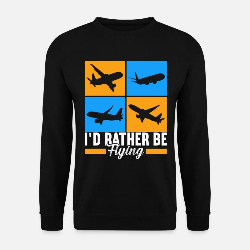 Pilot Airplane - Unisex Sweatshirt - black