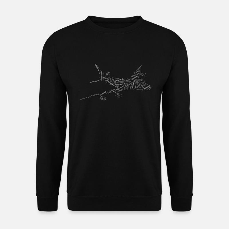 Pilot Airplane - Unisex Sweatshirt - black