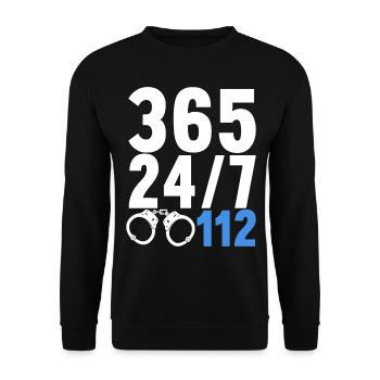 Policier - Sweat-shirt Unisexe - noir - Devant - Alina (178cm) & Michal (187cm)