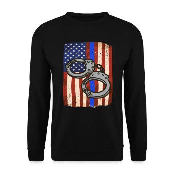 Policier - Sweat-shirt Unisexe - noir - Devant - Alina (178cm) & Michal (187cm)