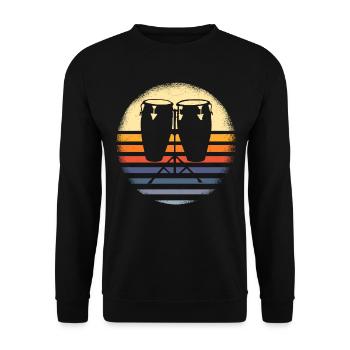 Konga musician - Unisex Sweatshirt - black - Front - Alina (178cm) & Michal (187cm)