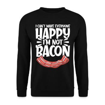 Je ne peux pas rendre tout le monde heureux im pas bacon - Sweat-shirt Unisexe - noir - Devant - Alina (178cm) & Michal (187cm)