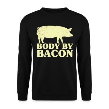 Corps par bacon - Sweat-shirt Unisexe - noir - Devant - Alina (178cm) & Michal (187cm)