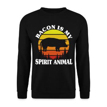 Le bacon est mon animal spirituel - Sweat-shirt Unisexe - noir - Devant - Alina (178cm) & Michal (187cm)