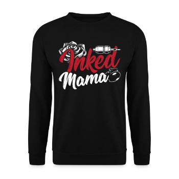 Inked Mama Artistic Inked Tattoo For Mothers - Unisex Sweatshirt - black - Front - Alina (178cm) & Michal (187cm)
