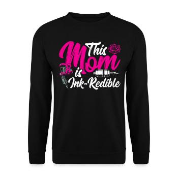 This Mom is Ink-redible Tattooists Pink - Unisex Sweatshirt - black - Front - Alina (178cm) & Michal (187cm)