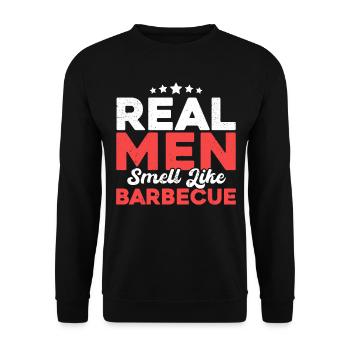Les vrais hommes sentent le barbecue - Sweat-shirt Unisexe - noir - Devant - Alina (178cm) & Michal (187cm)