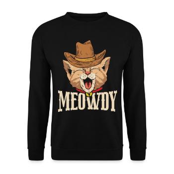 Miaou - Sweat-shirt Unisexe - noir - Devant - Alina (178cm) & Michal (187cm)