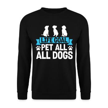 Life Goal Pet All All Dogs - Sweat-shirt Unisexe - noir - Devant - Alina (178cm) & Michal (187cm)