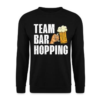 Team Bar Hopping | Beer Lovers Shirt | Craft - Unisex Sweatshirt - black - Front - Alina (178cm) & Michal (187cm)