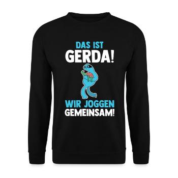 C’est Gerda nous courons ensemble Paresseux - Sweat-shirt Unisexe - noir - Devant - Alina (178cm) & Michal (187cm)