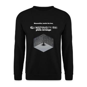 Schroedinger's cat revenge funny science - Unisex Sweatshirt - black - Front - Alina (178cm) & Michal (187cm)