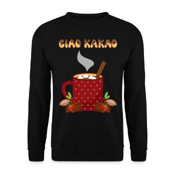 Heiße Schokolade Ciao Kakao - Unisex Pullover - Schwarz - Vorne - Alina (178cm) & Michal (187cm)