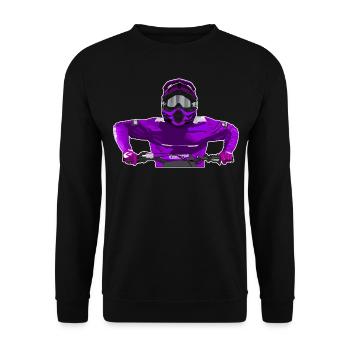 Motocross / Enduro / Freestyle mx / Dirtbike retro - Unisex Sweatshirt - black - Front - Alina (178cm) & Michal (187cm)