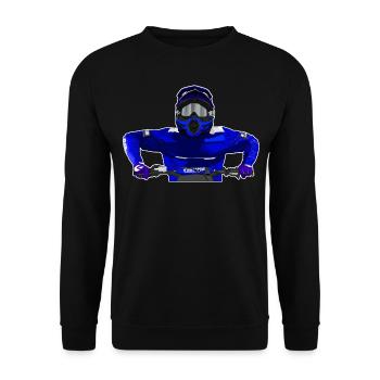 Motocross / Enduro / Freestyle mx / Dirtbike retro - Unisex Sweatshirt - black - Front - Alina (178cm) & Michal (187cm)