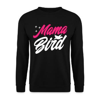 Mama Bird - Unisex Sweatshirt - black - Front - Alina (178cm) & Michal (187cm)