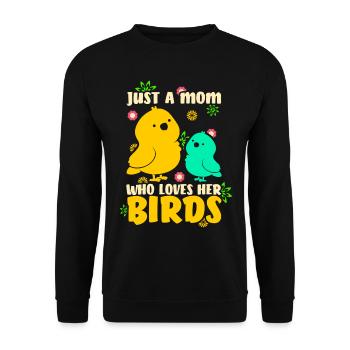 Oiseau Mère Oiseaux Mère Amour - Sweat-shirt Unisexe - noir - Devant - Alina (178cm) & Michal (187cm)