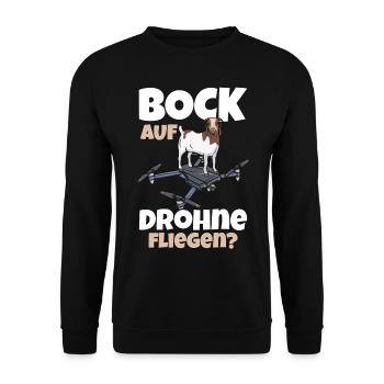 Drone Lustiger Drohnenpilot - Bock auf Drohne flie - Unisex Pullover - Schwarz - Vorne - Alina (178cm) & Michal (187cm)