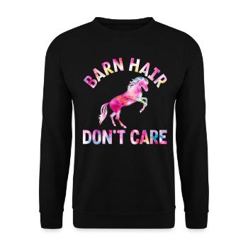 Barn Hair Don't Care - Unisex Sweatshirt - black - Front - Alina (178cm) & Michal (187cm)