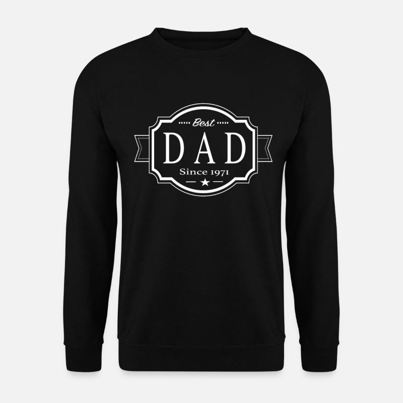Best dad since 1971 - Unisex Sweatshirt - black