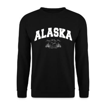 Alaska Geschenk Kinder Herren Damen USA Natur Eis - Unisex Pullover - Schwarz - Vorne - Alina (178cm) & Michal (187cm)