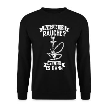 Shisha Doppelapfel Hookah Rauchen Tabak Vape Kohle - Unisex Pullover - Schwarz - Vorne - Alina (178cm) & Michal (187cm)