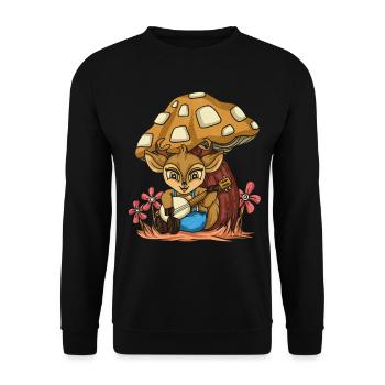 Banjo Shirts For Men Bluegrass Appalachia Folk - Unisex Sweatshirt - black - Front - Alina (178cm) & Michal (187cm)